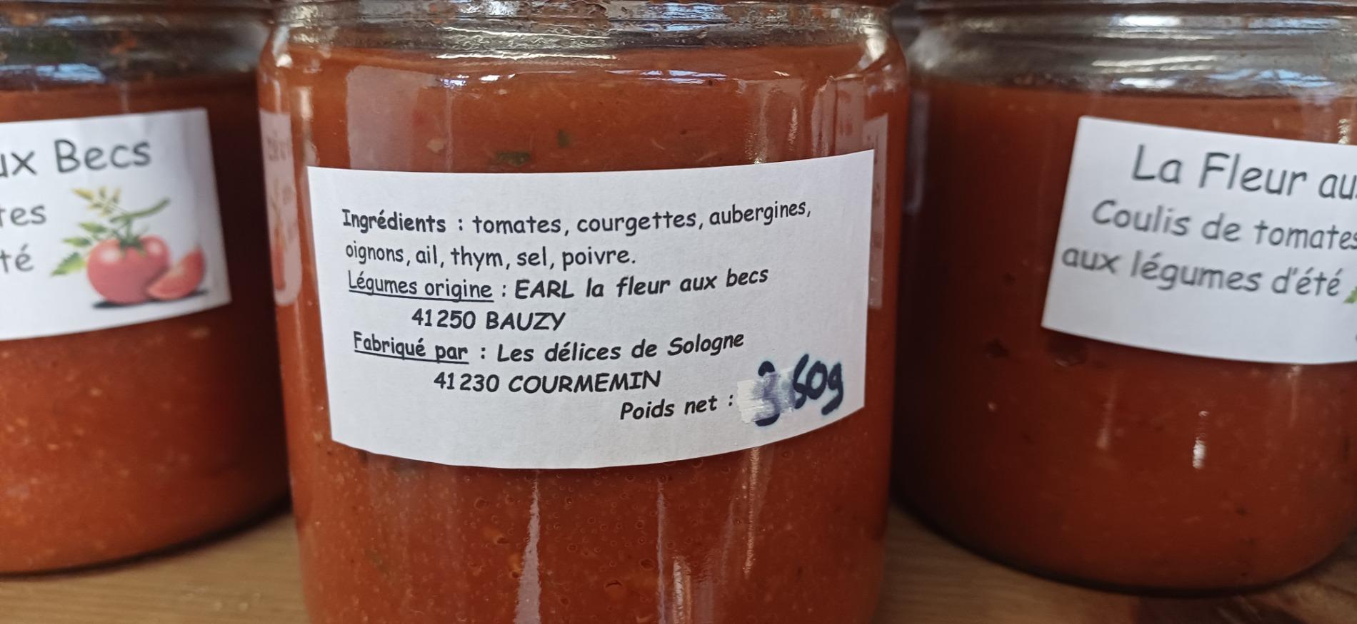 Sauce tomates aux légumes d'été